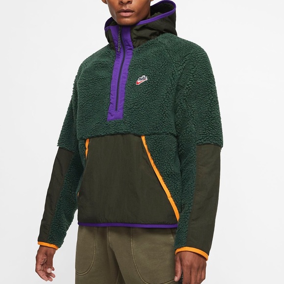 nike half zip sherpa jacket